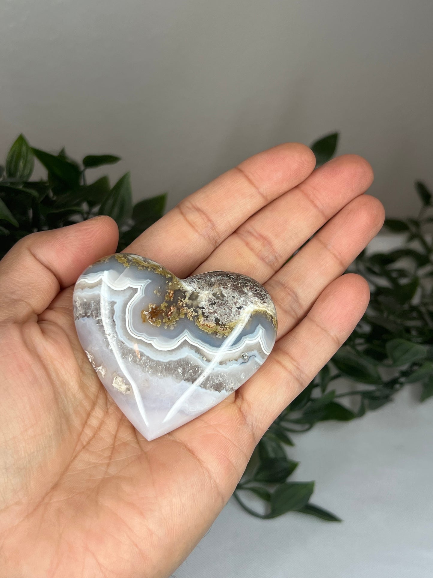 Scenic Moss Agate Heart