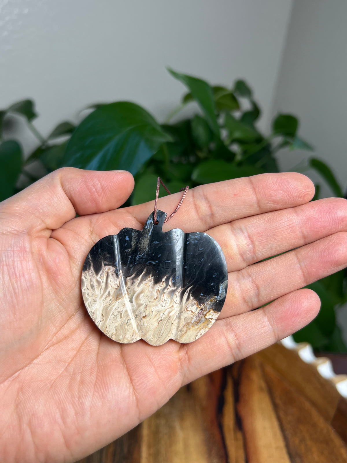 Palm Root Pumpkin Ornaments