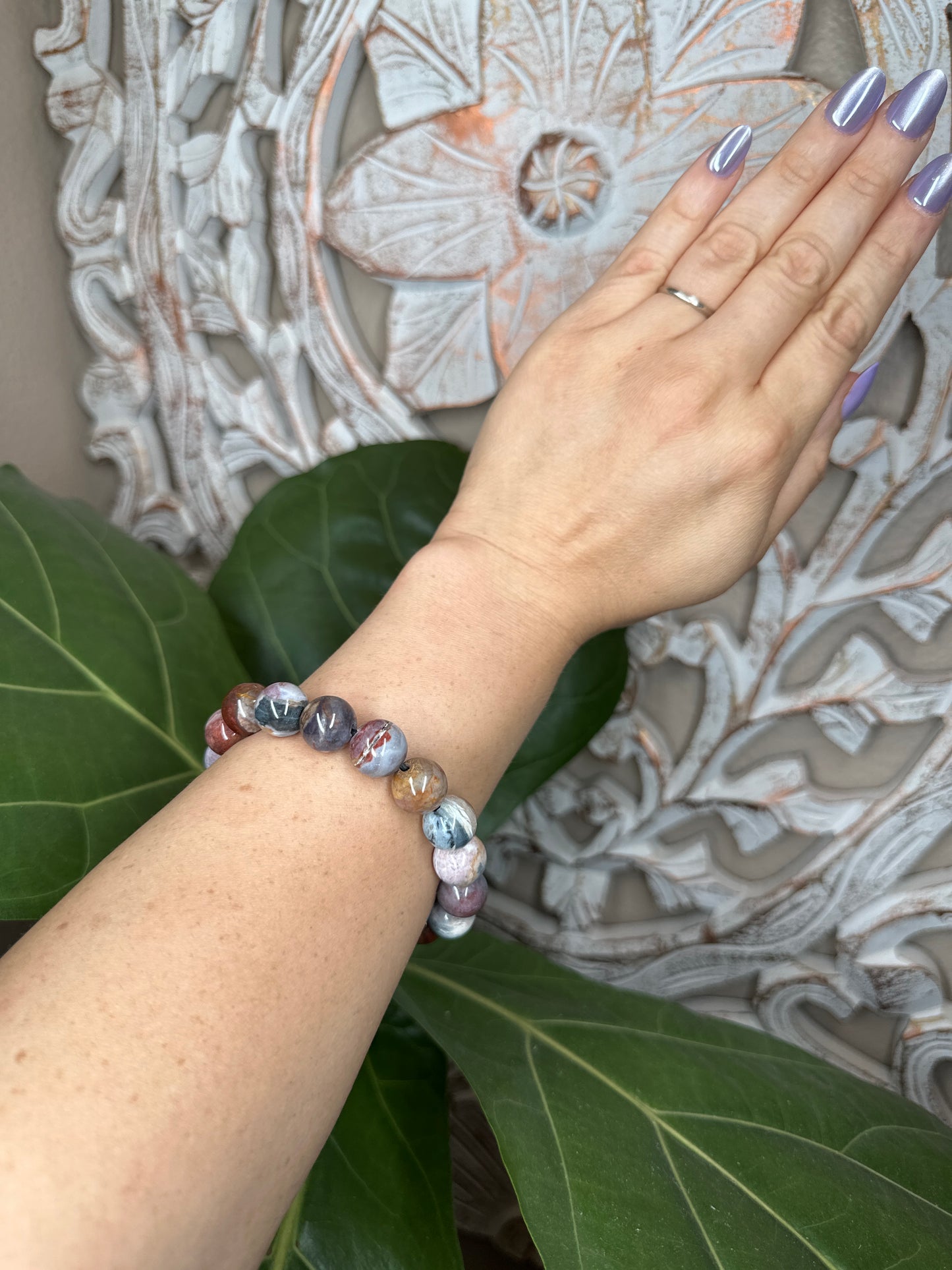 River Jasper Beaded Bracelet (12mm)