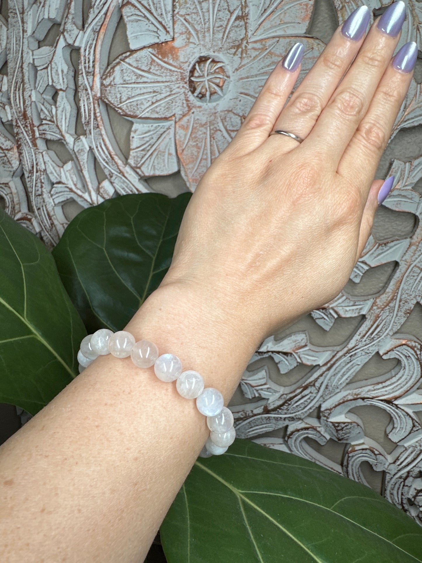 Moonstone Beaded Bracelet (10mm)