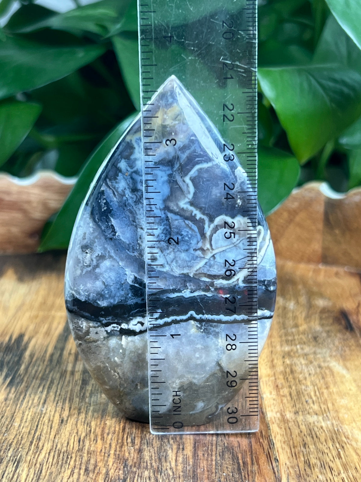 Blue Plume Agate Flame: SX