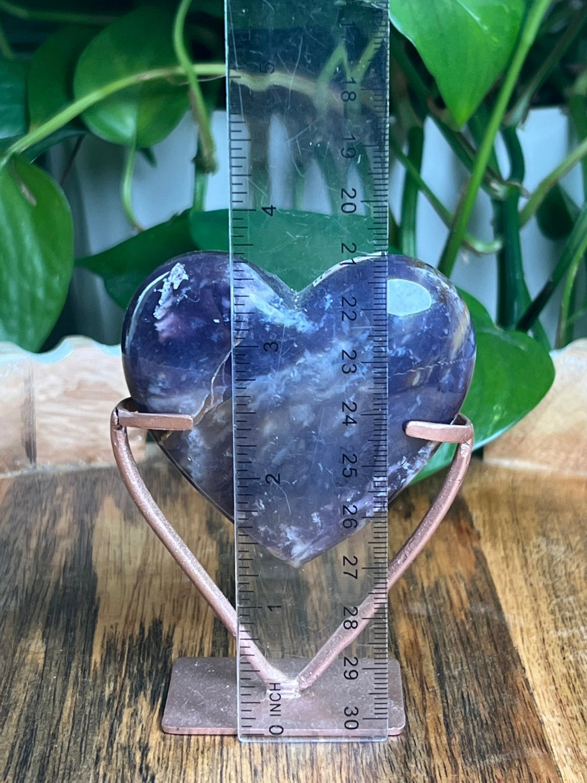 Purple Chalcedony Heart: KC
