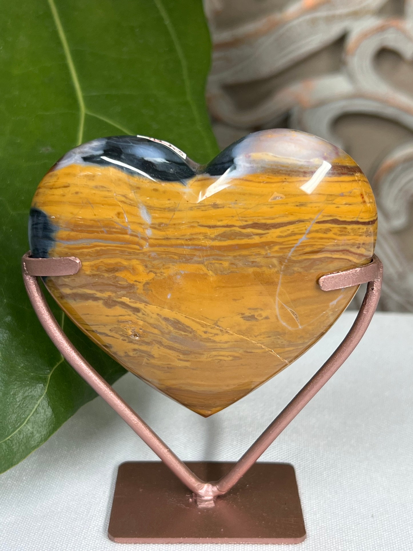 Milky Jasper Heart
