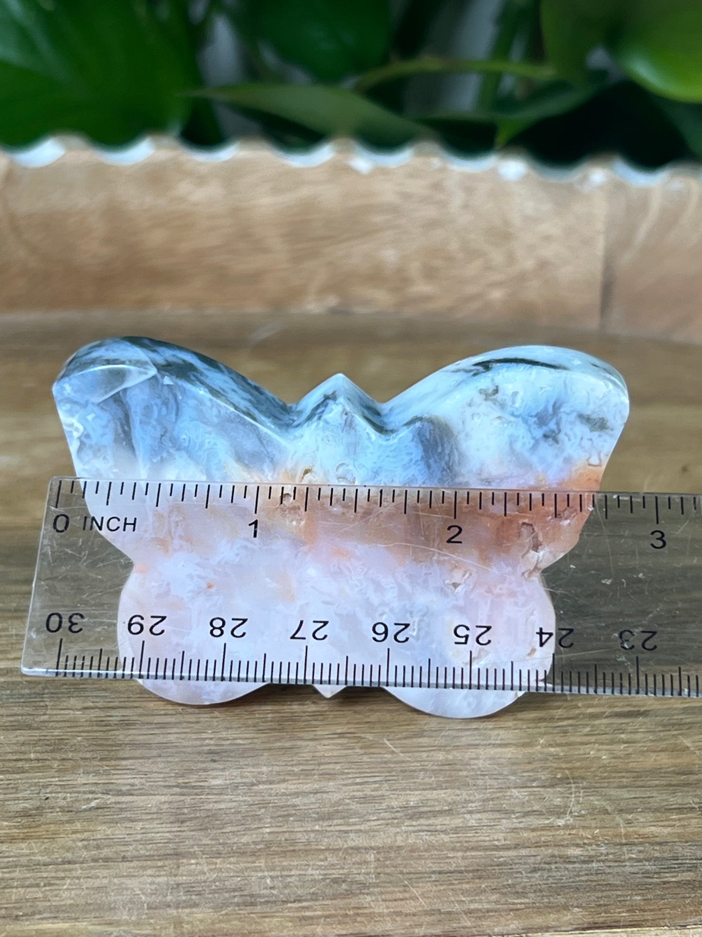 Rainbow Plume Agate Butterfly