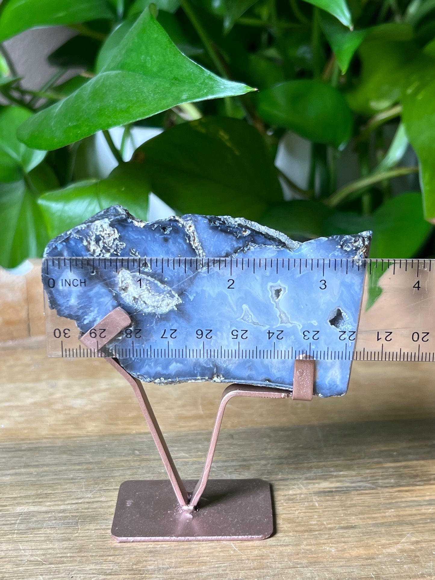 Blue Plume Agate Slab
