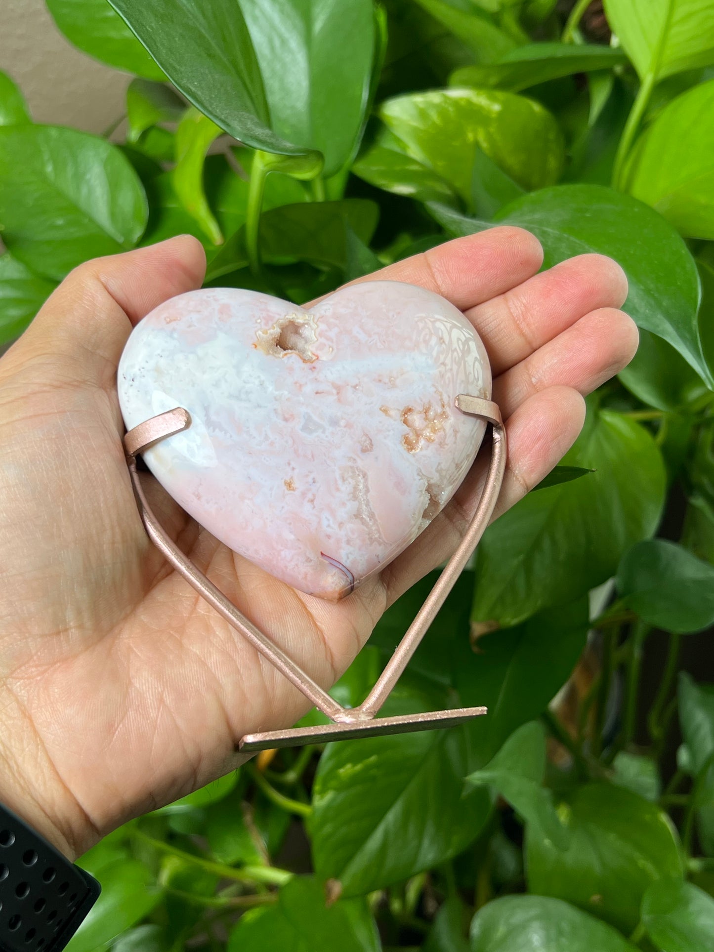 Pink Carnelian Heart