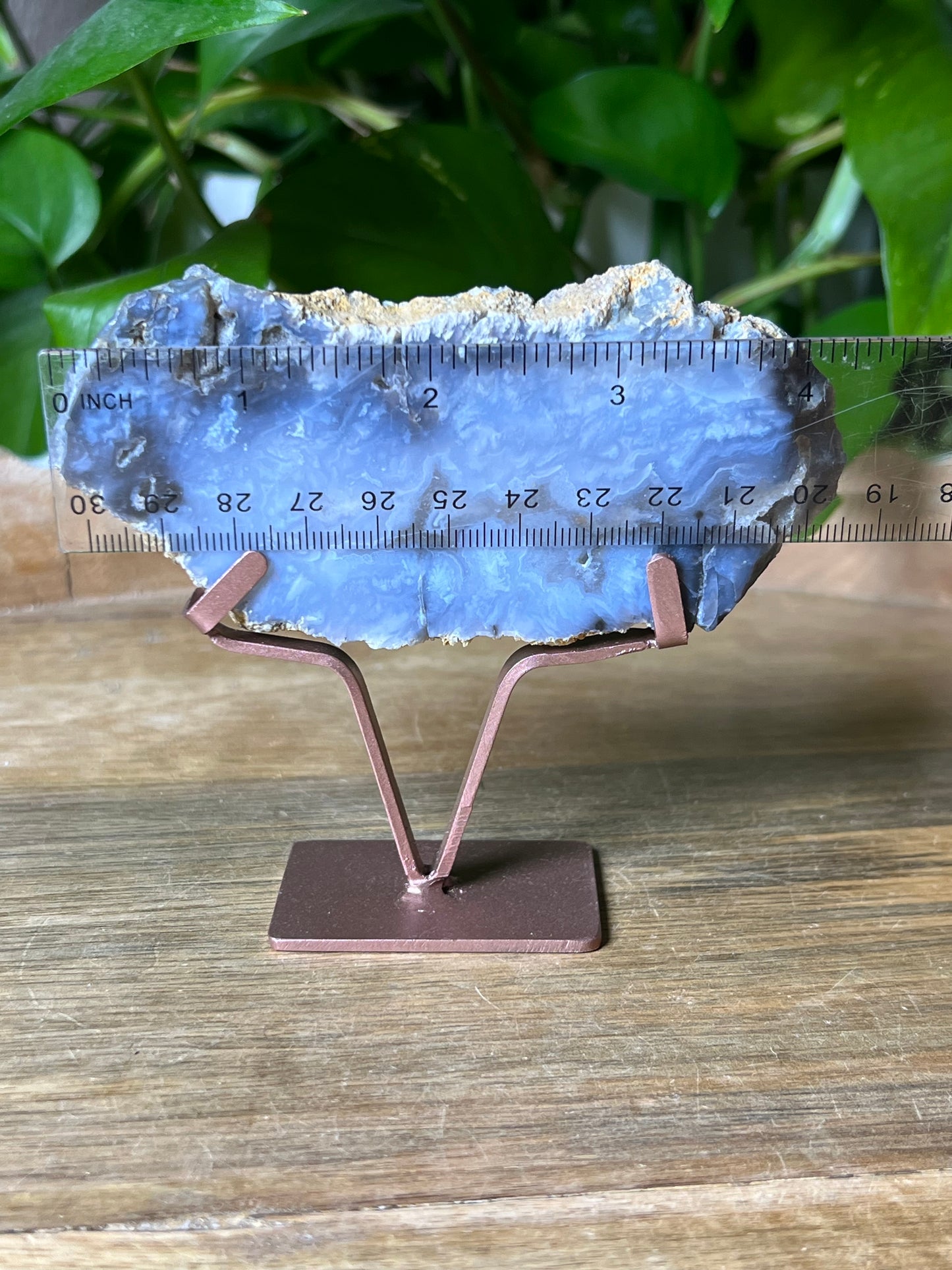 Blue Plume Agate Slab