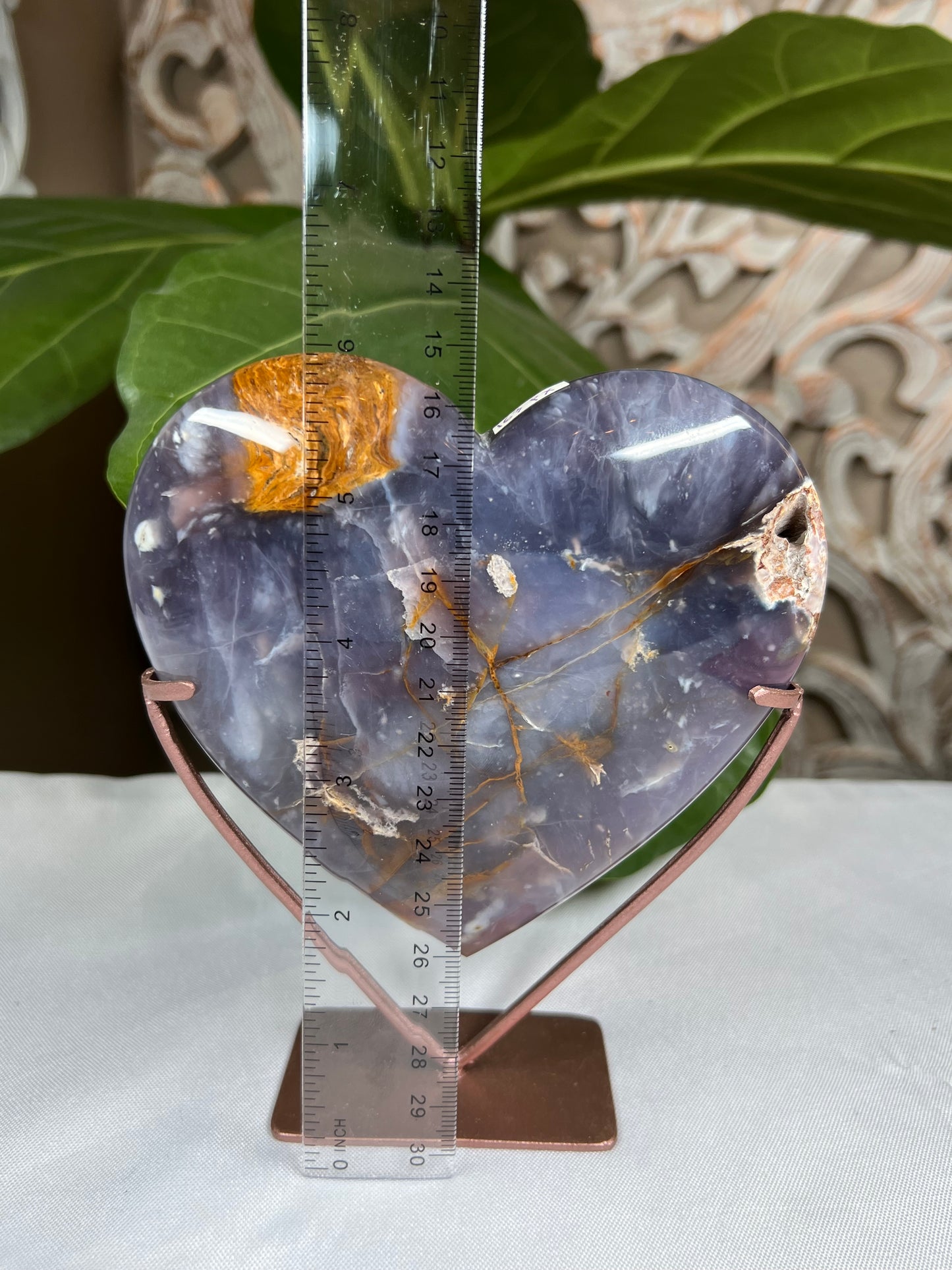 Purple Chalcedony Heart