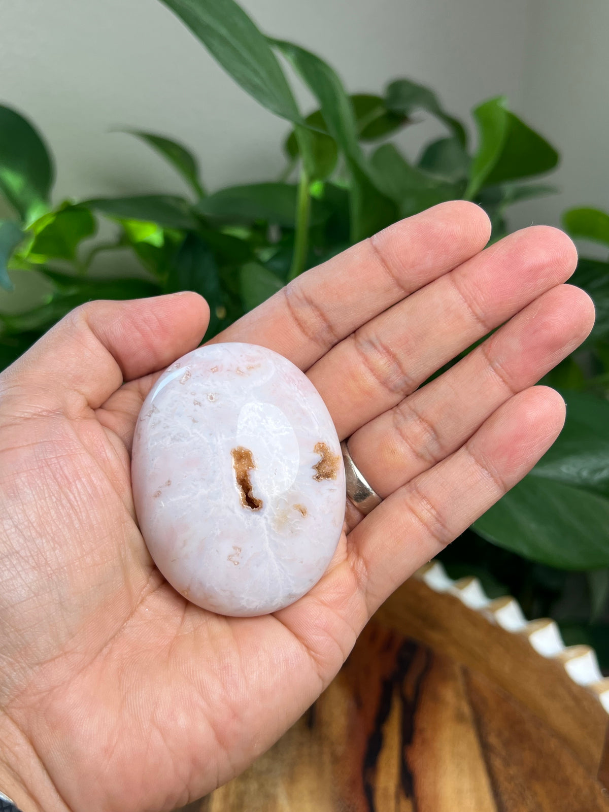 Pink Carnelian Palmstone: S