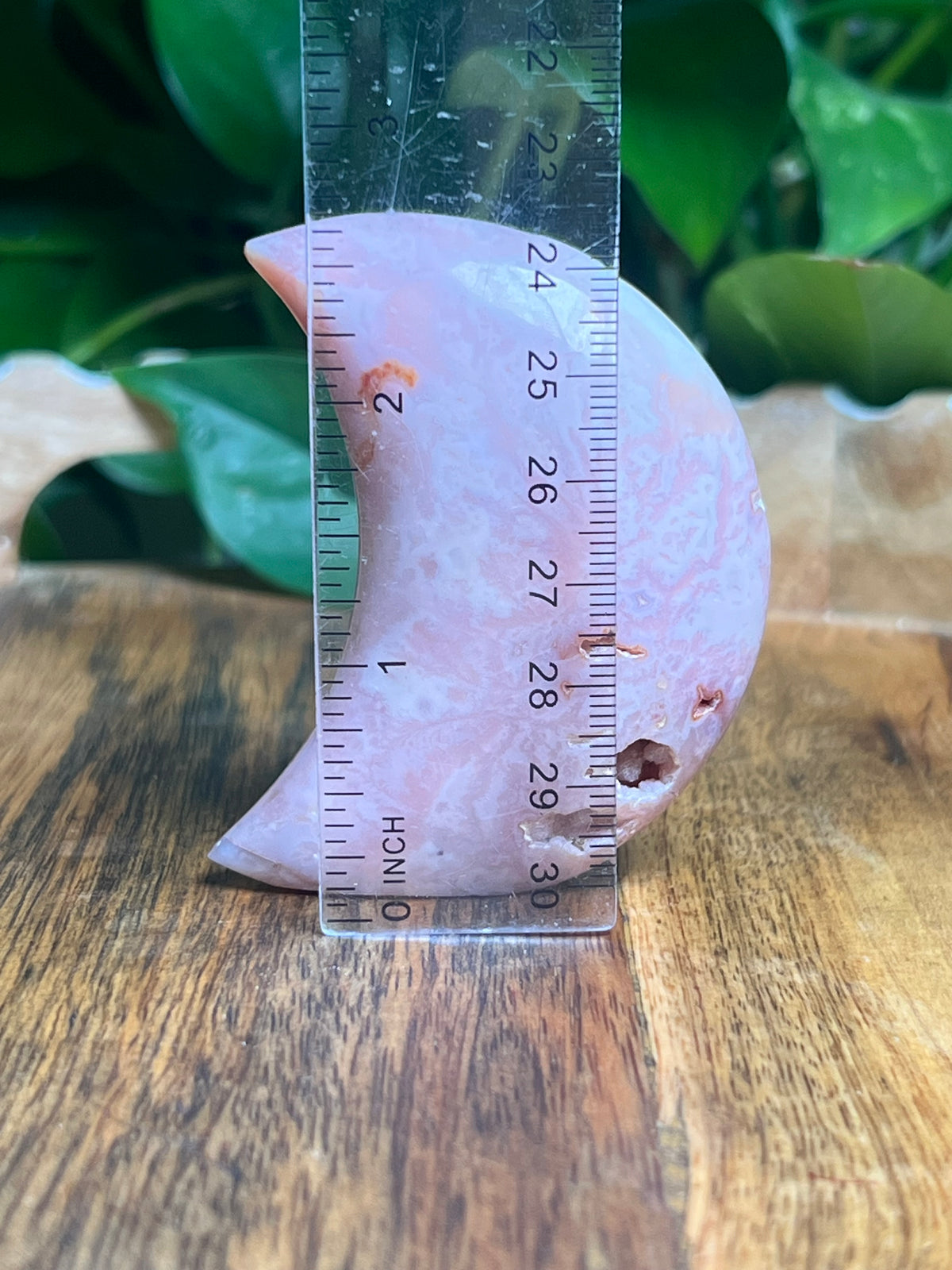 Pink Carnelian Self Standing Moon: Hi