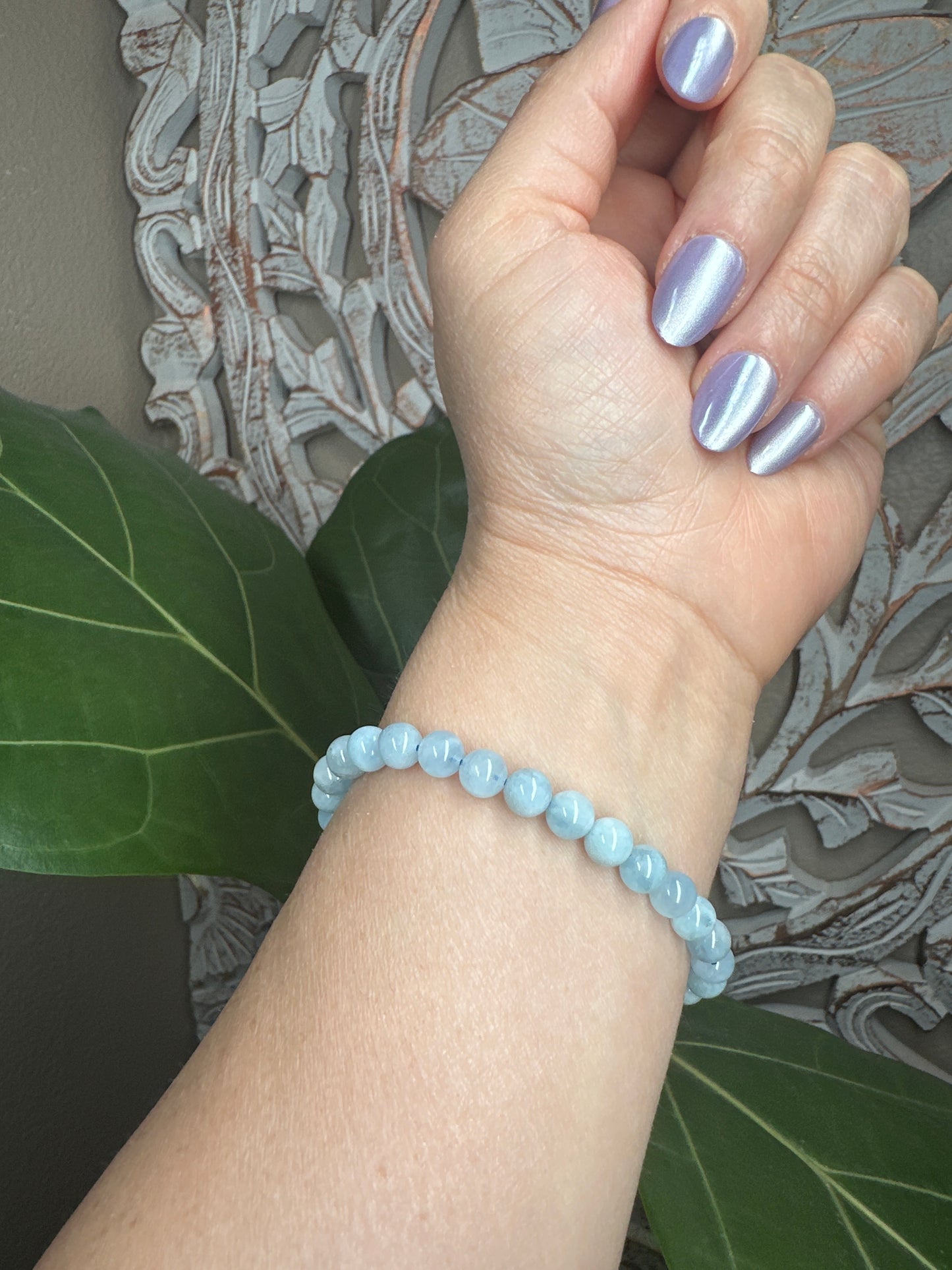 Aquamarine Beaded Bracelet