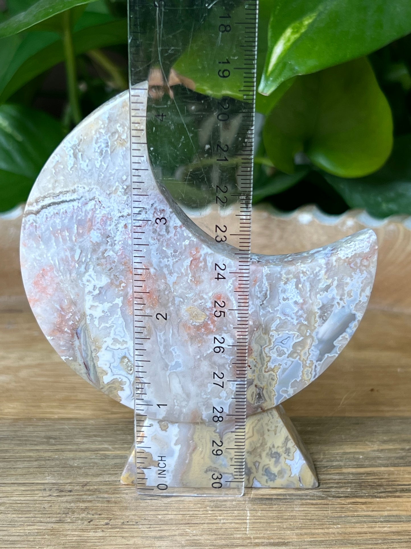 Sumatra Plume Agate Moon