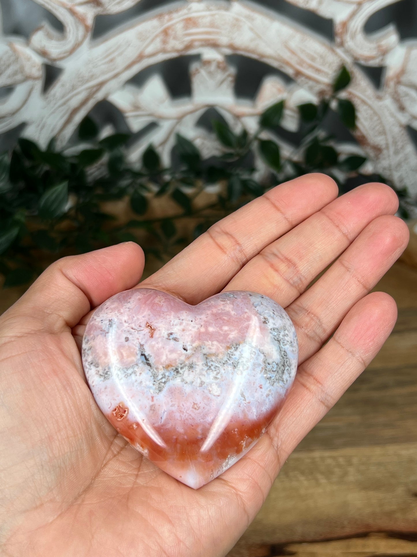 Pink Carnelian Heart
