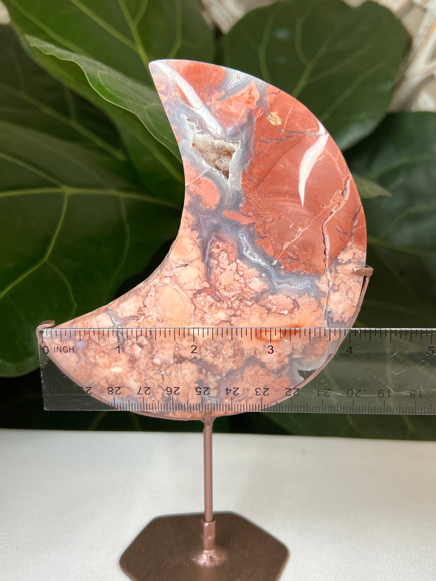 Cotton Candy Agate Moon