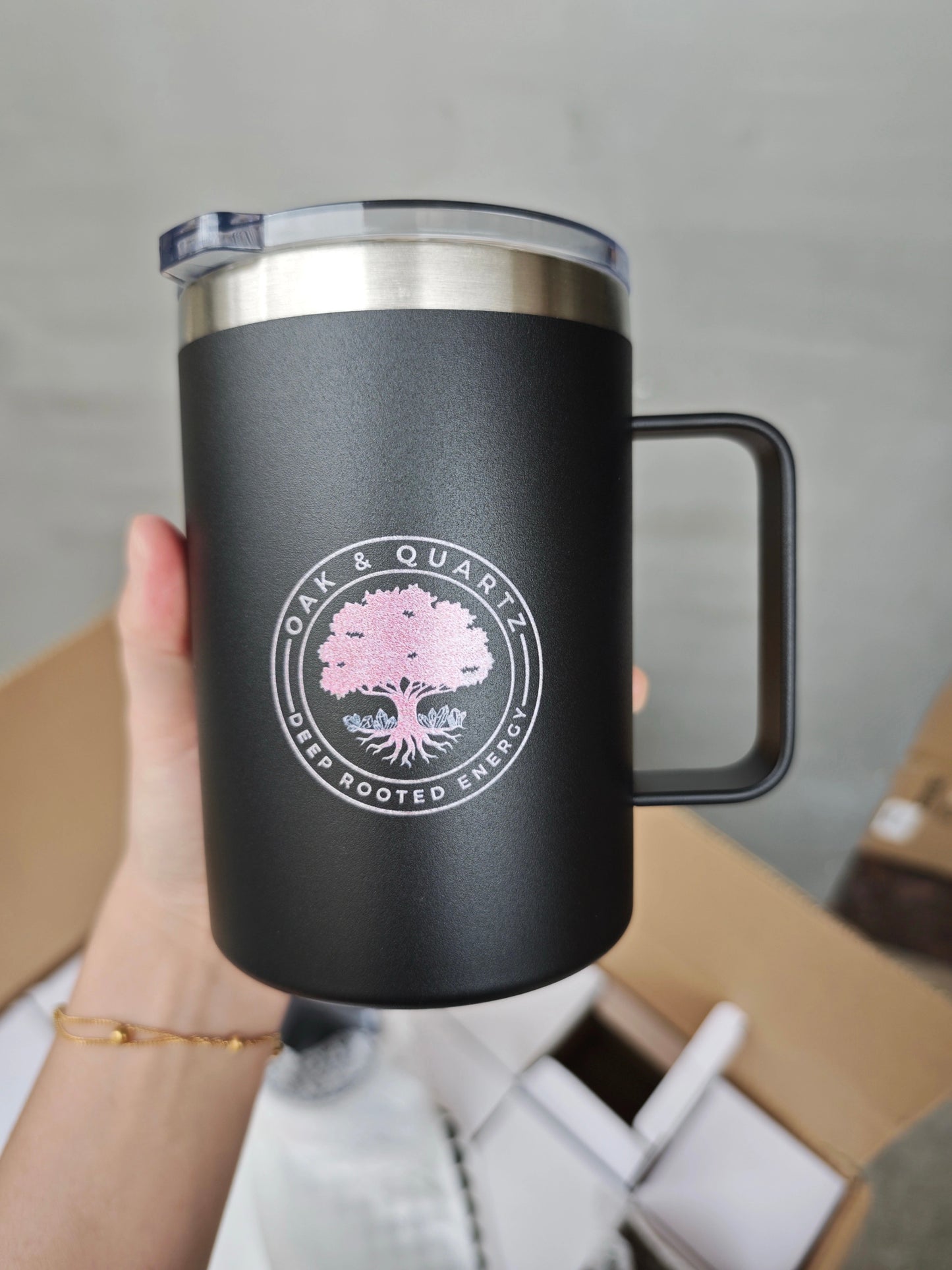 Oak & Quartz Thermal Mugs