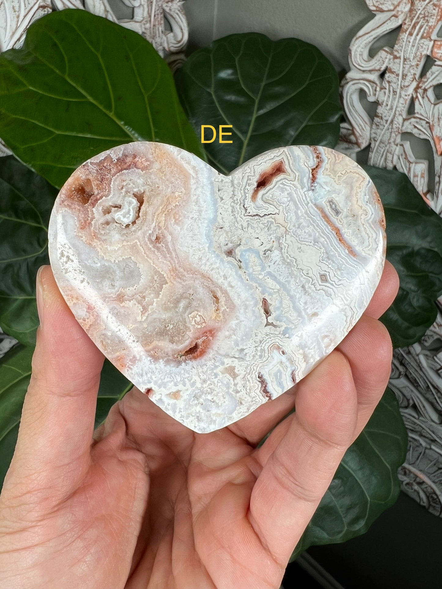 Crazy Lace Agate Hearts