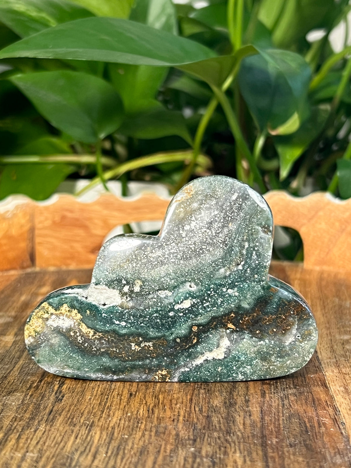 Blue Green Jasper Self Standing Clouds