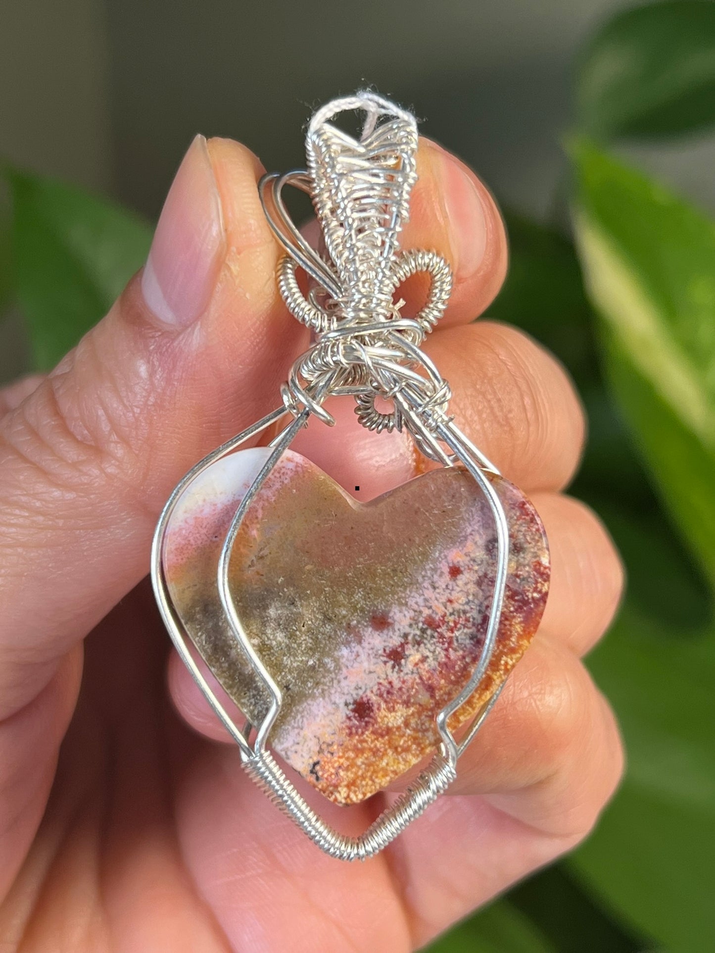Ocean Jasper Heart Pendant