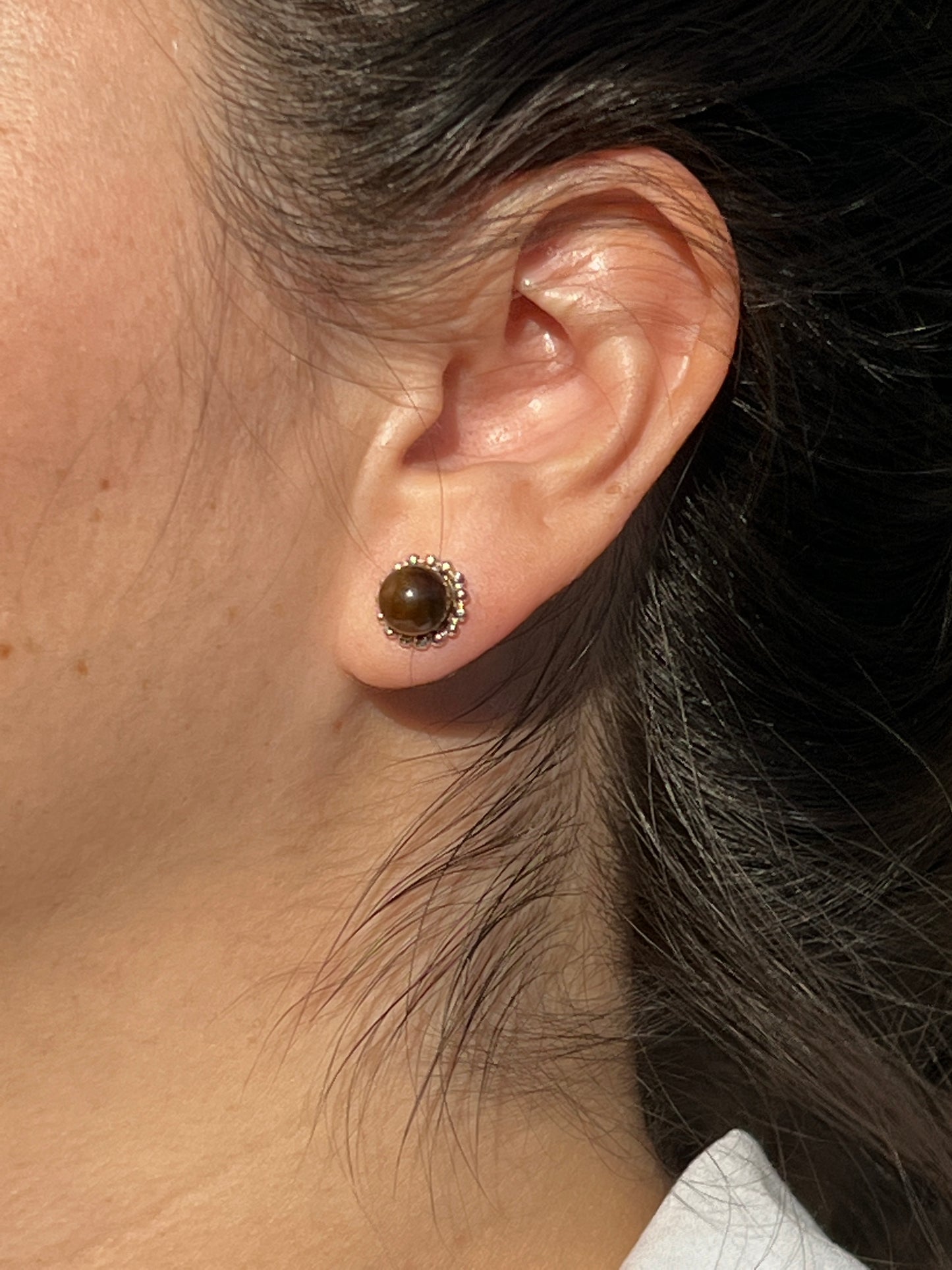 Beaded Crystal Flower Earrings