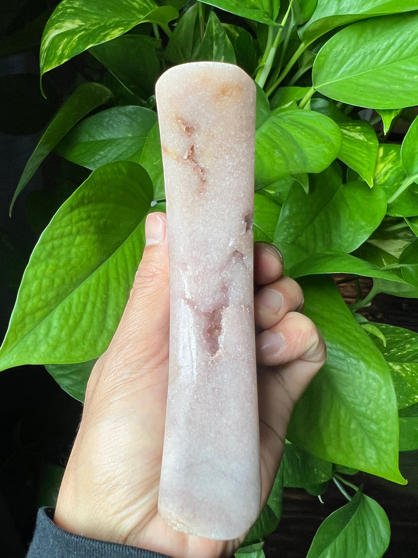 Pink Amethyst Crescent Moon π