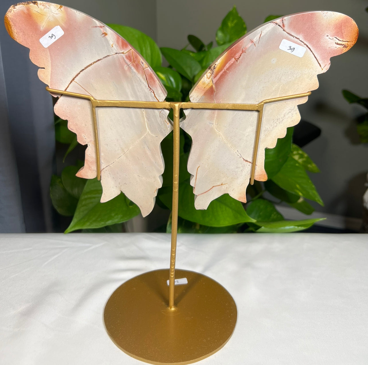 Pink Polychrome Jasper Wings