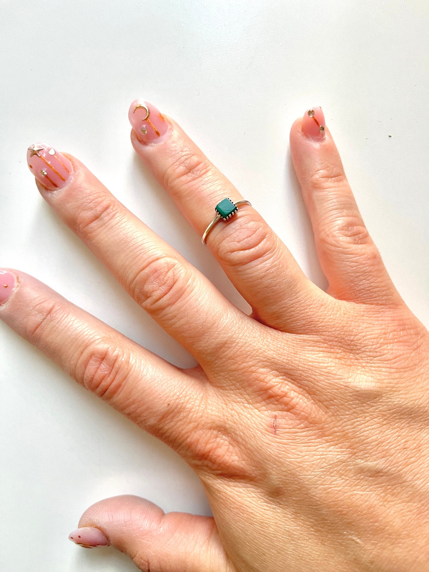 Green Agate Ring