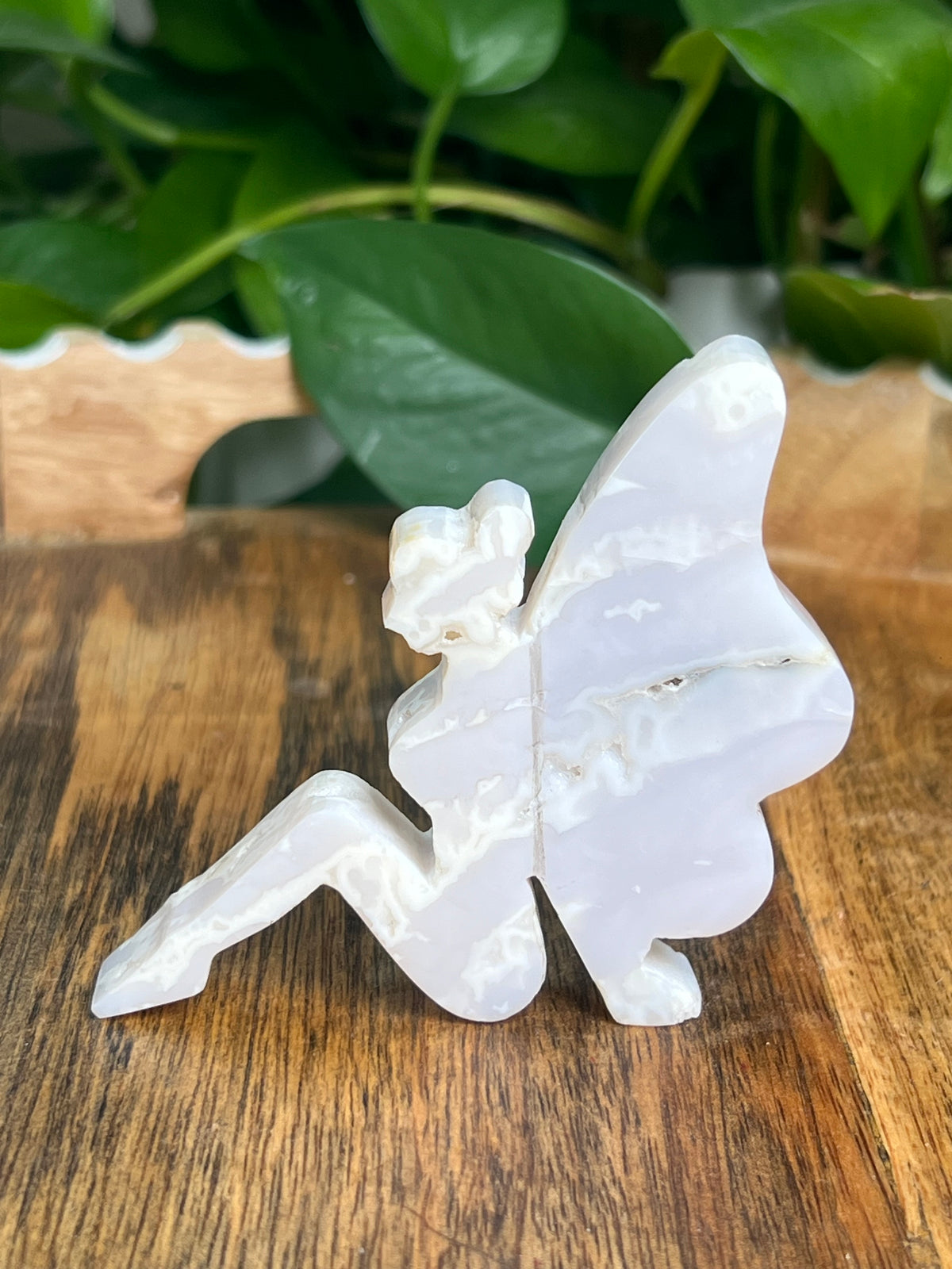 White Plume Agate Pixie Fairy: DZ