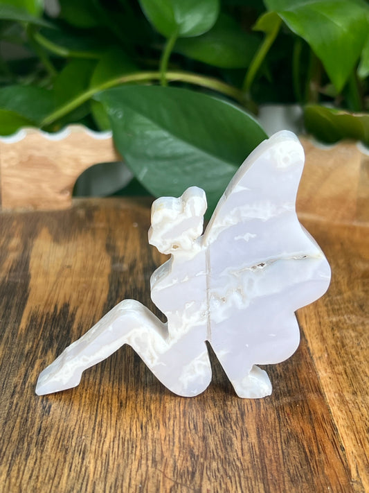 White Plume Agate Pixie Fairy: DZ