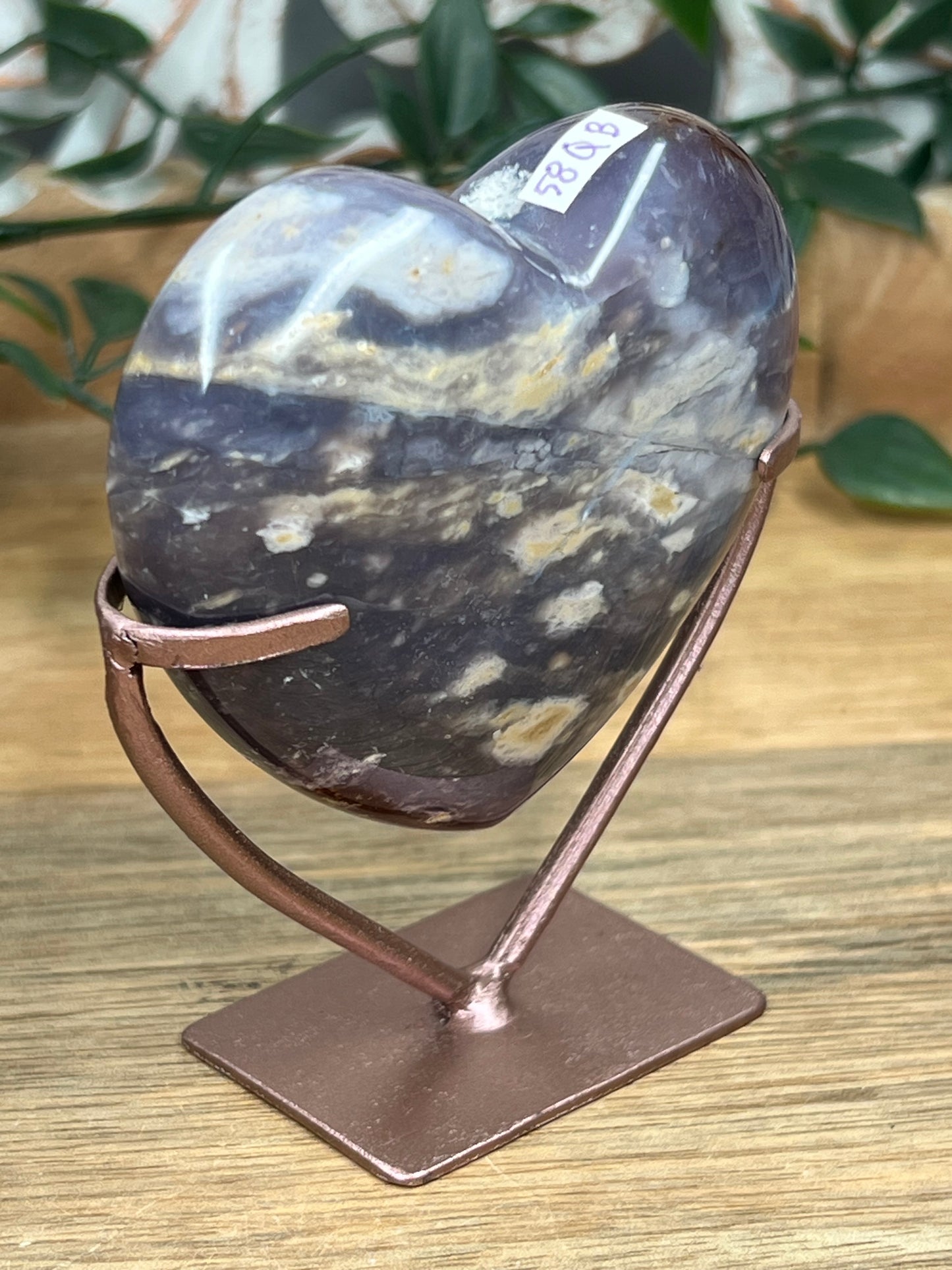 Purple Chalcedony Heart