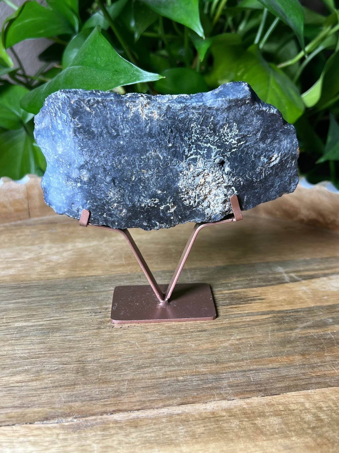 Blue Plume Agate Slab