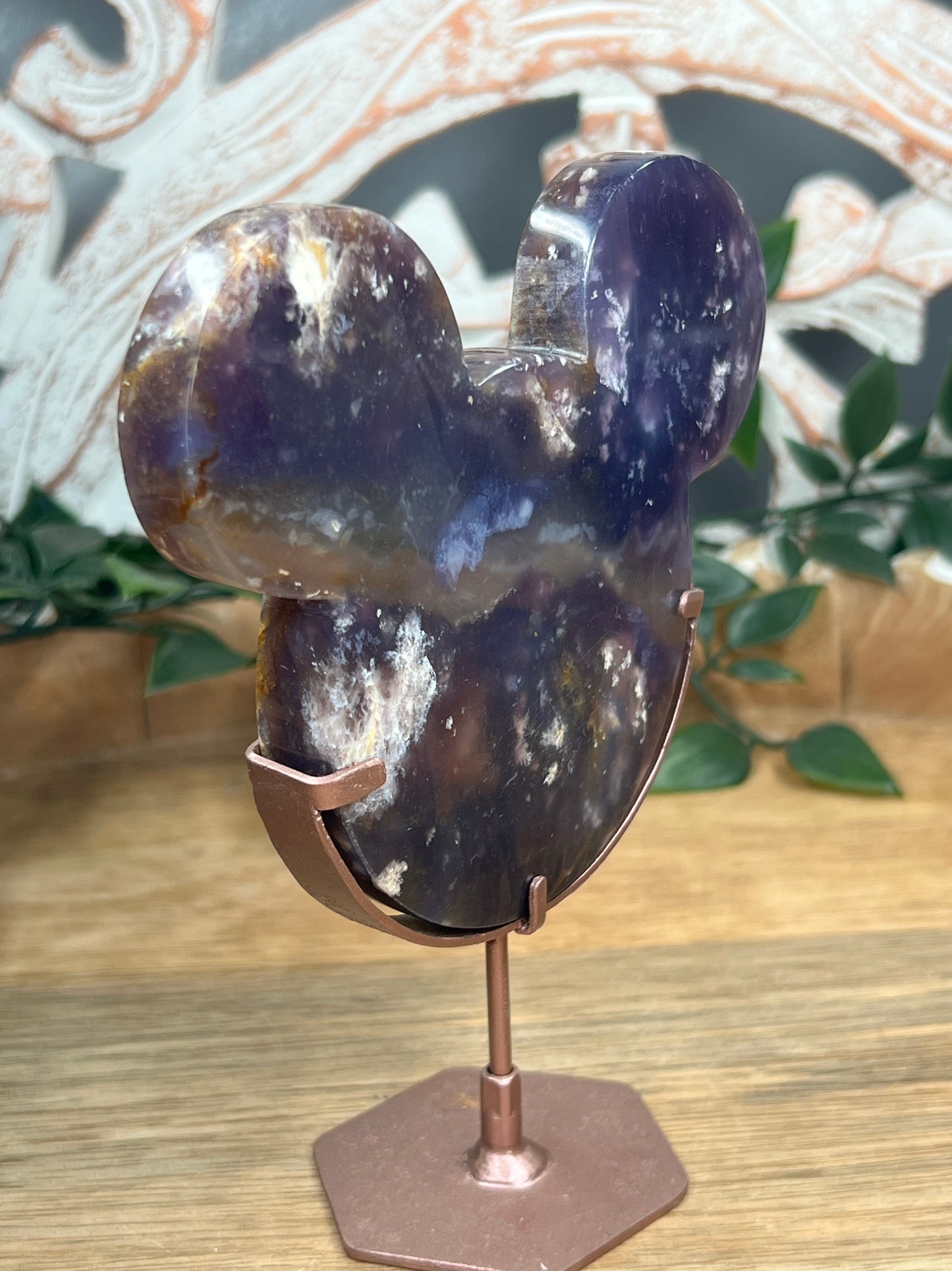 Purple Chalcedony Cat Head