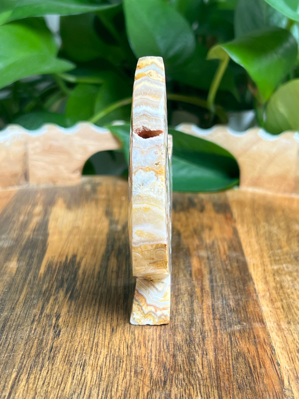 Crazy Lace Agate Self Standing Moon: BD