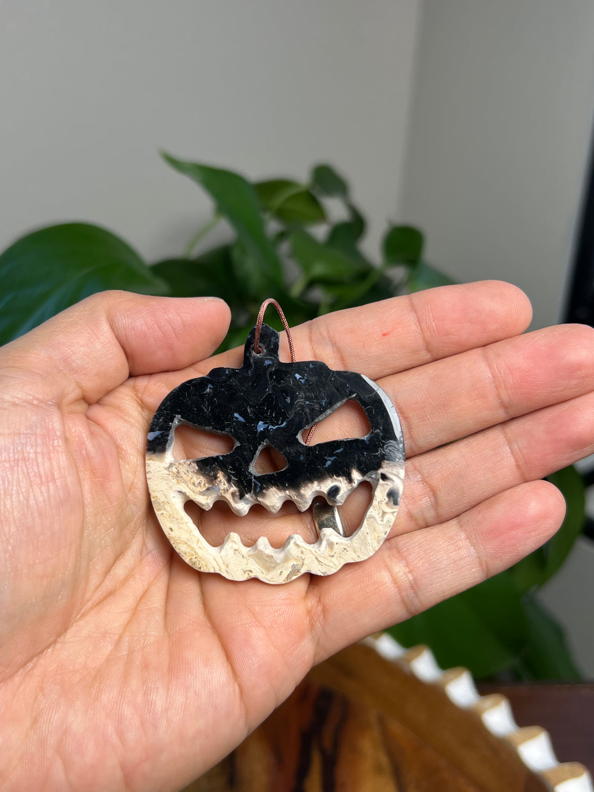 Palm Root Pumpkin Ornaments