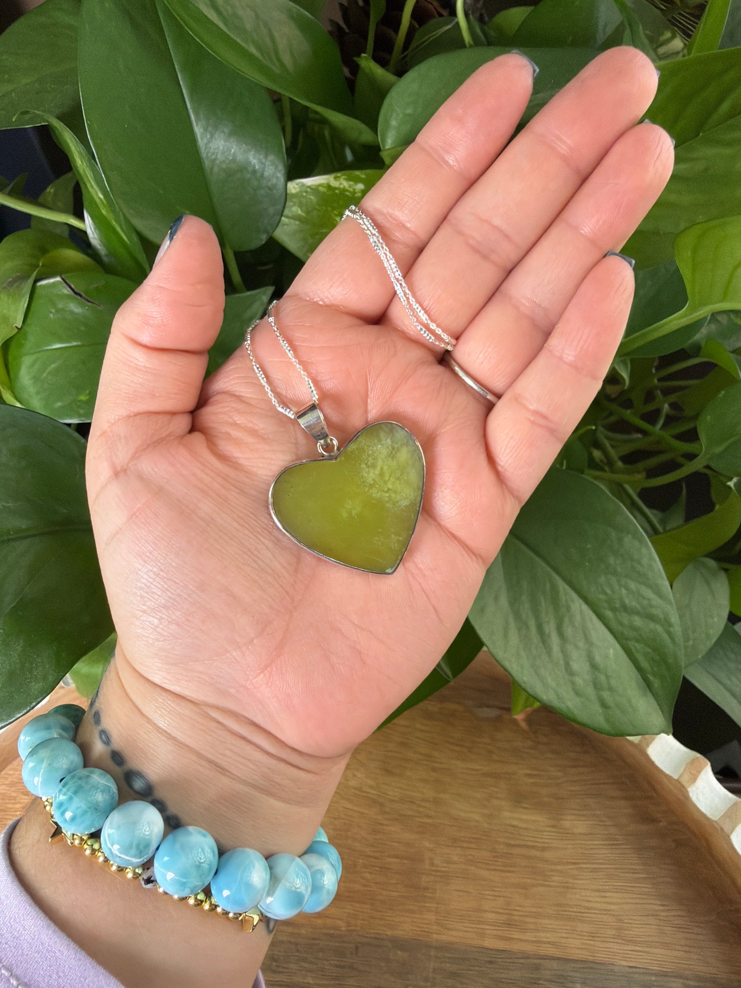 Idocrase Heart Pendant