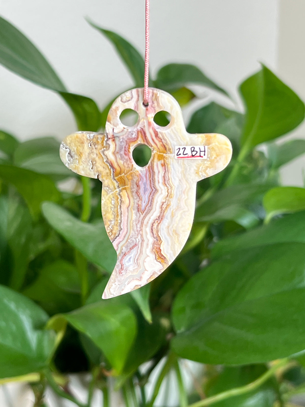 Crazy Lace Agate Ghost Ornaments