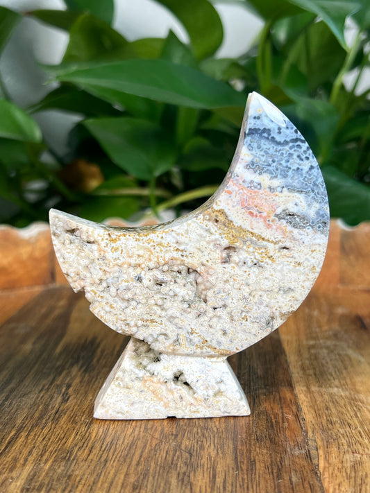 Sea Jasper Self Standing Moons