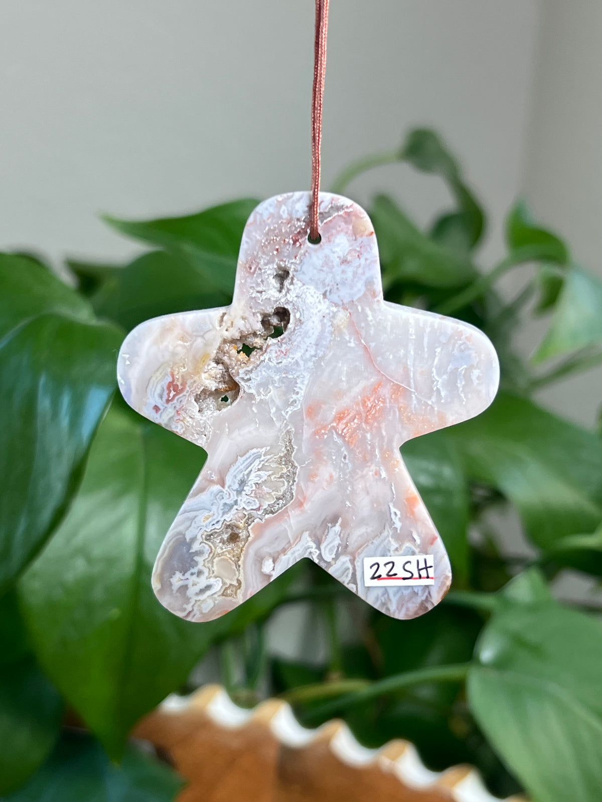 Sumatra Plume Agate Gingerbread Ornaments