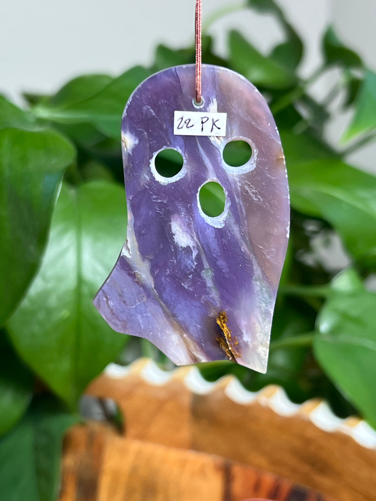 Purple Chalcedony Ghost Ornaments