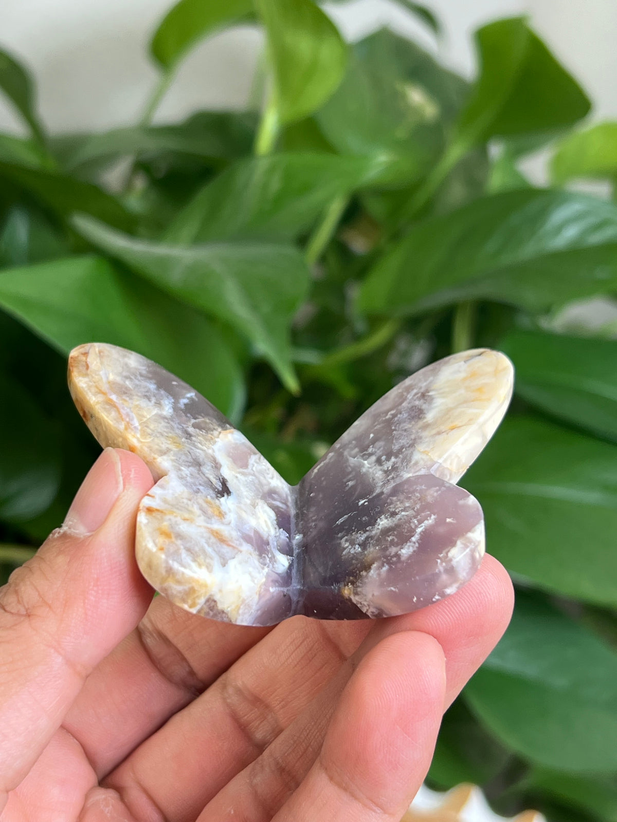 Purple Chalcedony 3D Butterfly: Y