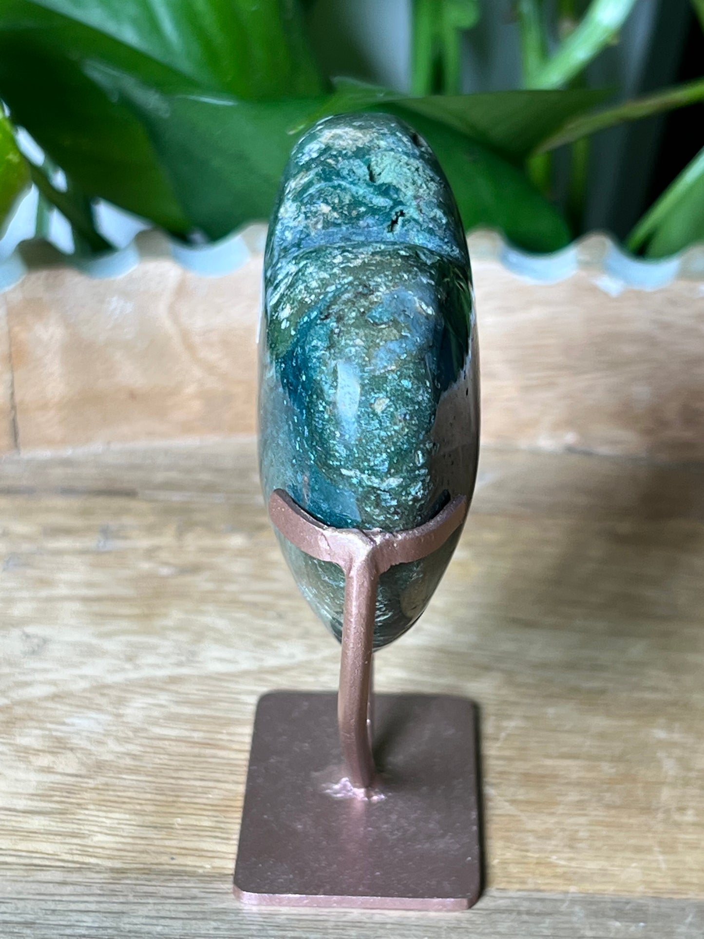 Blue Green Jasper Heart