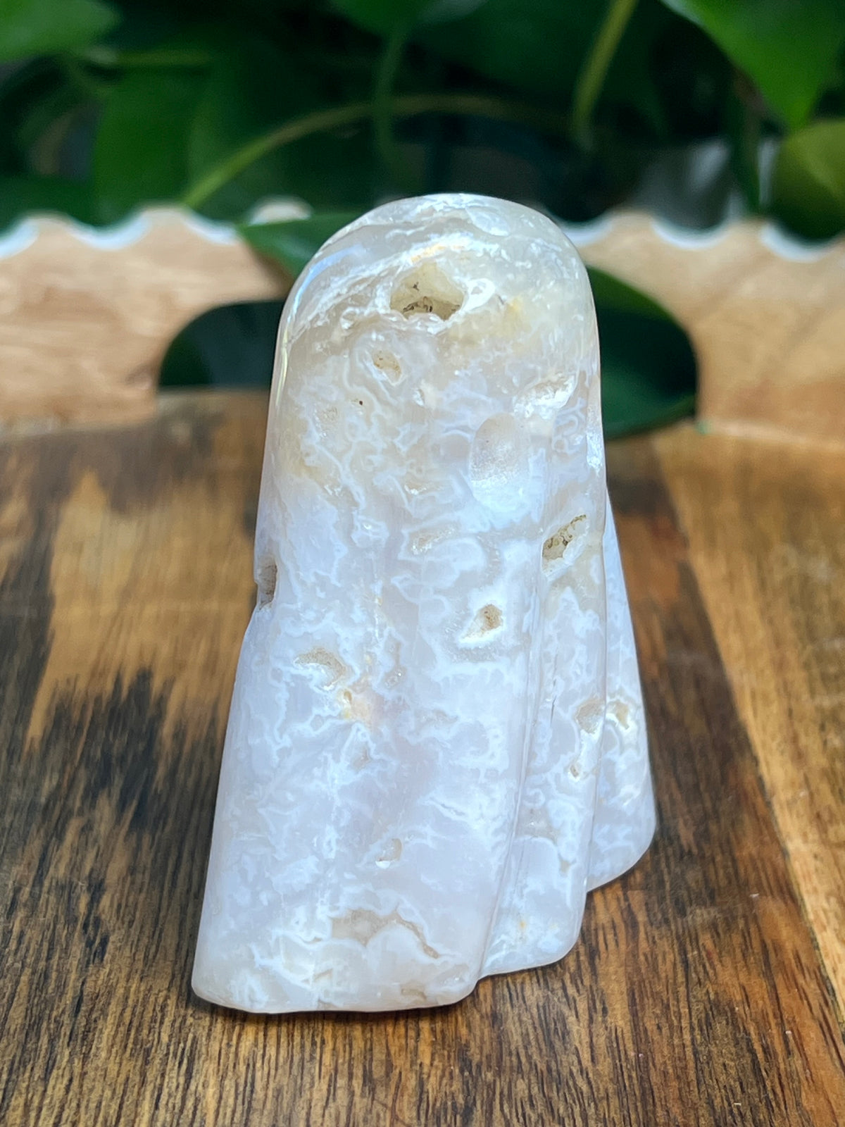 White Plume Agate Ghost: X