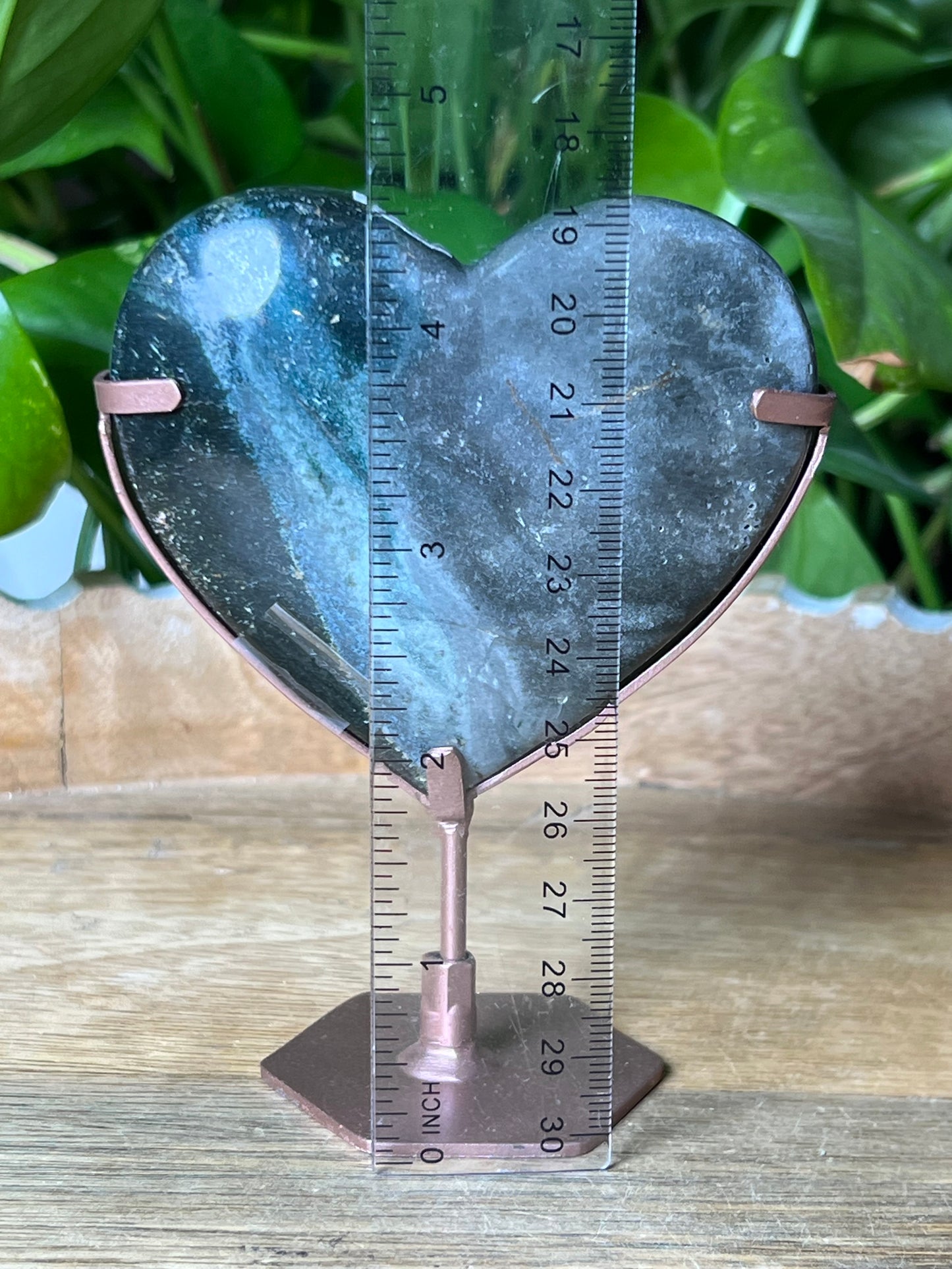 Blue Green Jasper Heart