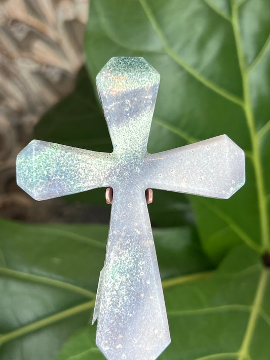 Grape Agate Cross