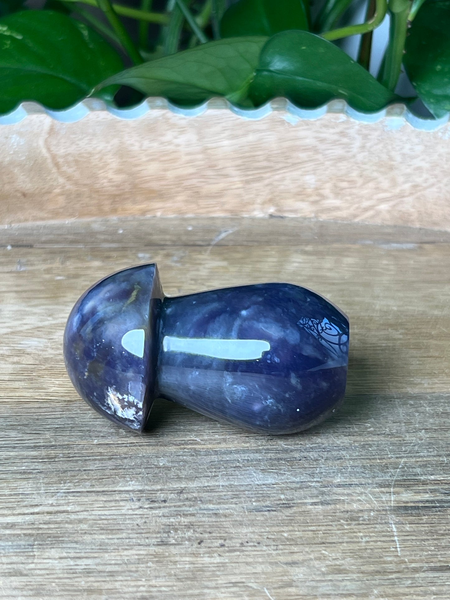 Purple Chalcedony Mushroom: BG