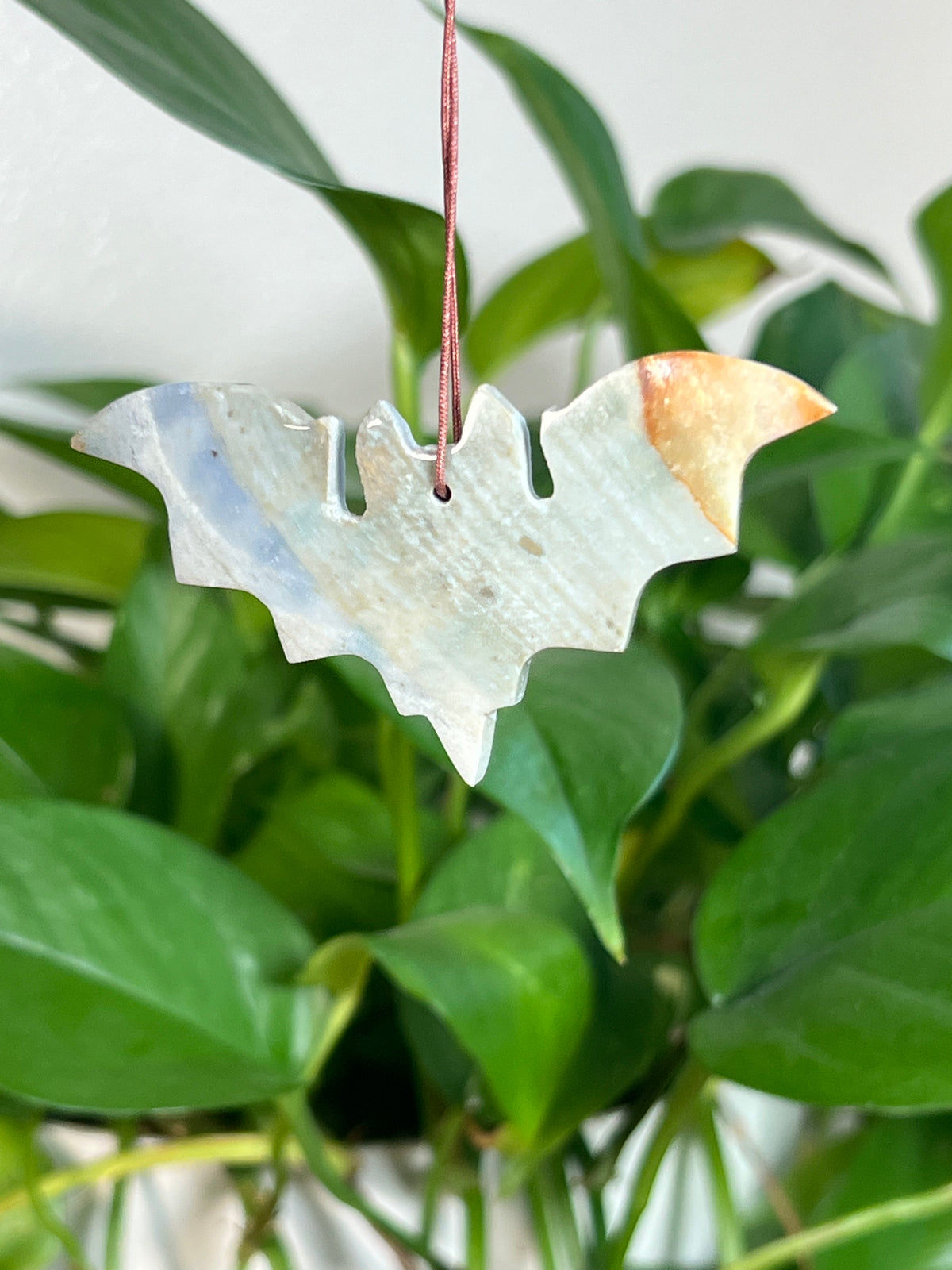 Blue Green Jasper Bat Ornaments