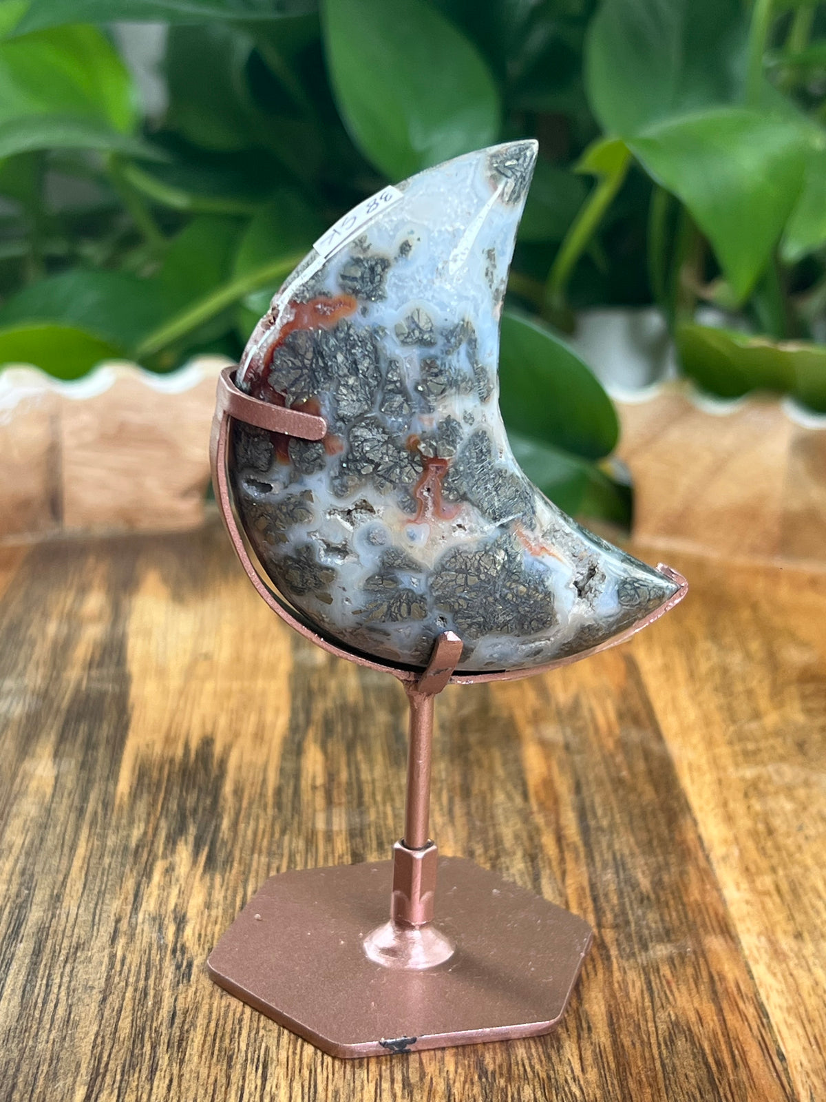Marcasite Mini Puffy Moon: SK