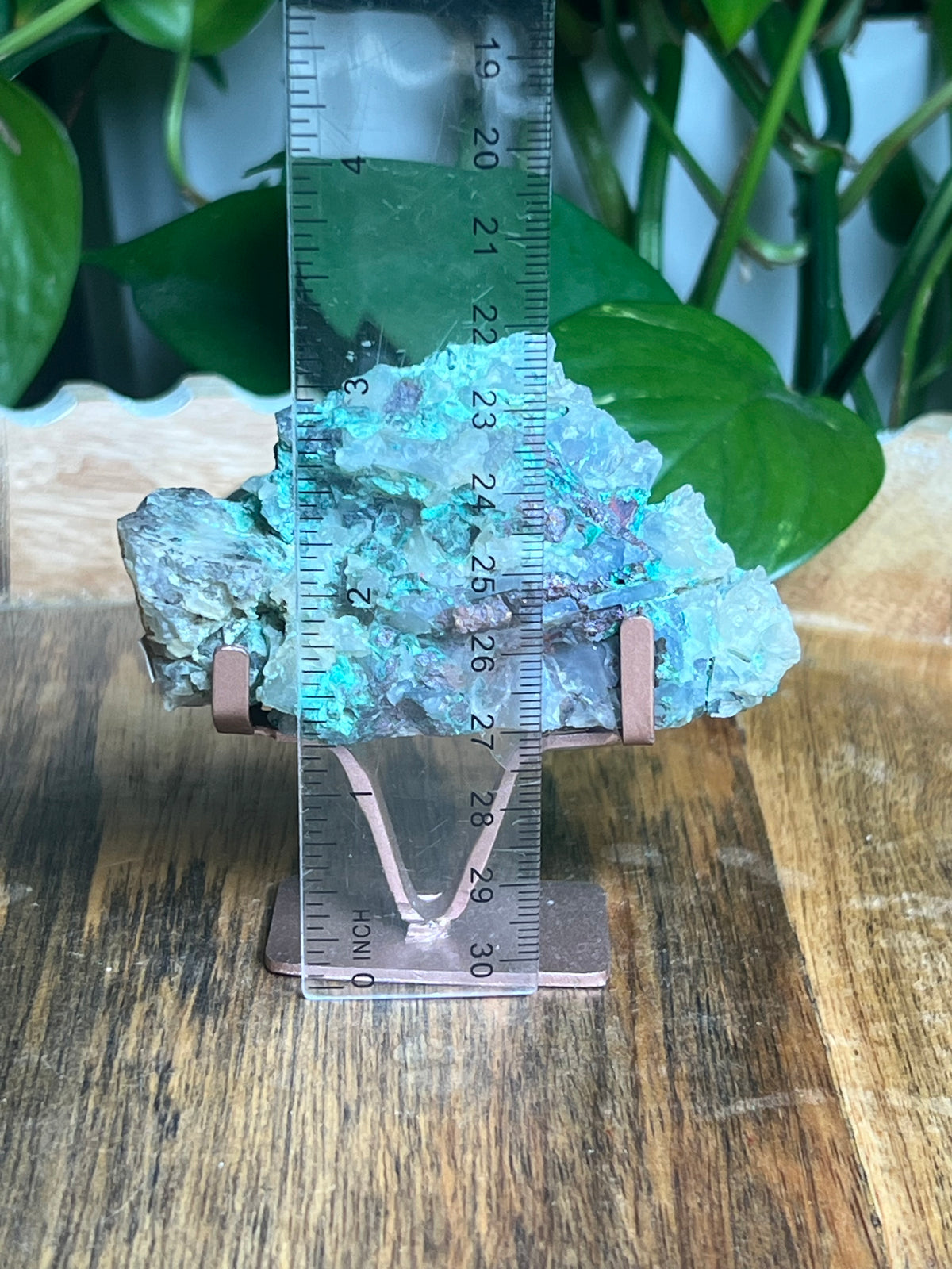 Copper In Malachite Chrysocolla and Chalcedony Slab: L