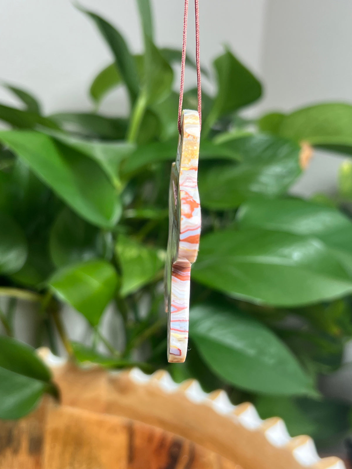 Crazy Lace Agate Ornament Gingerbread: H