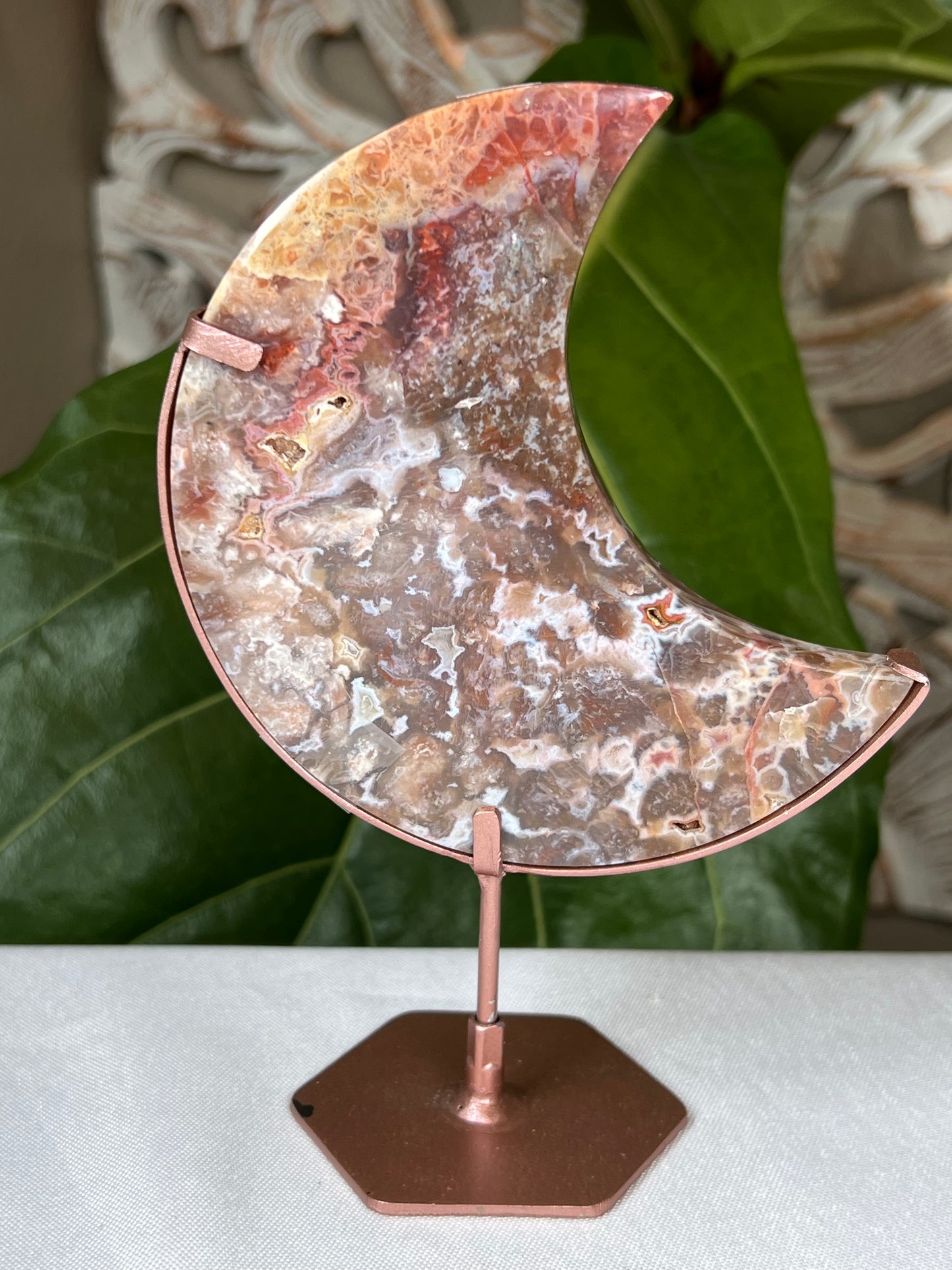 Sumatra Plume Agate Moon