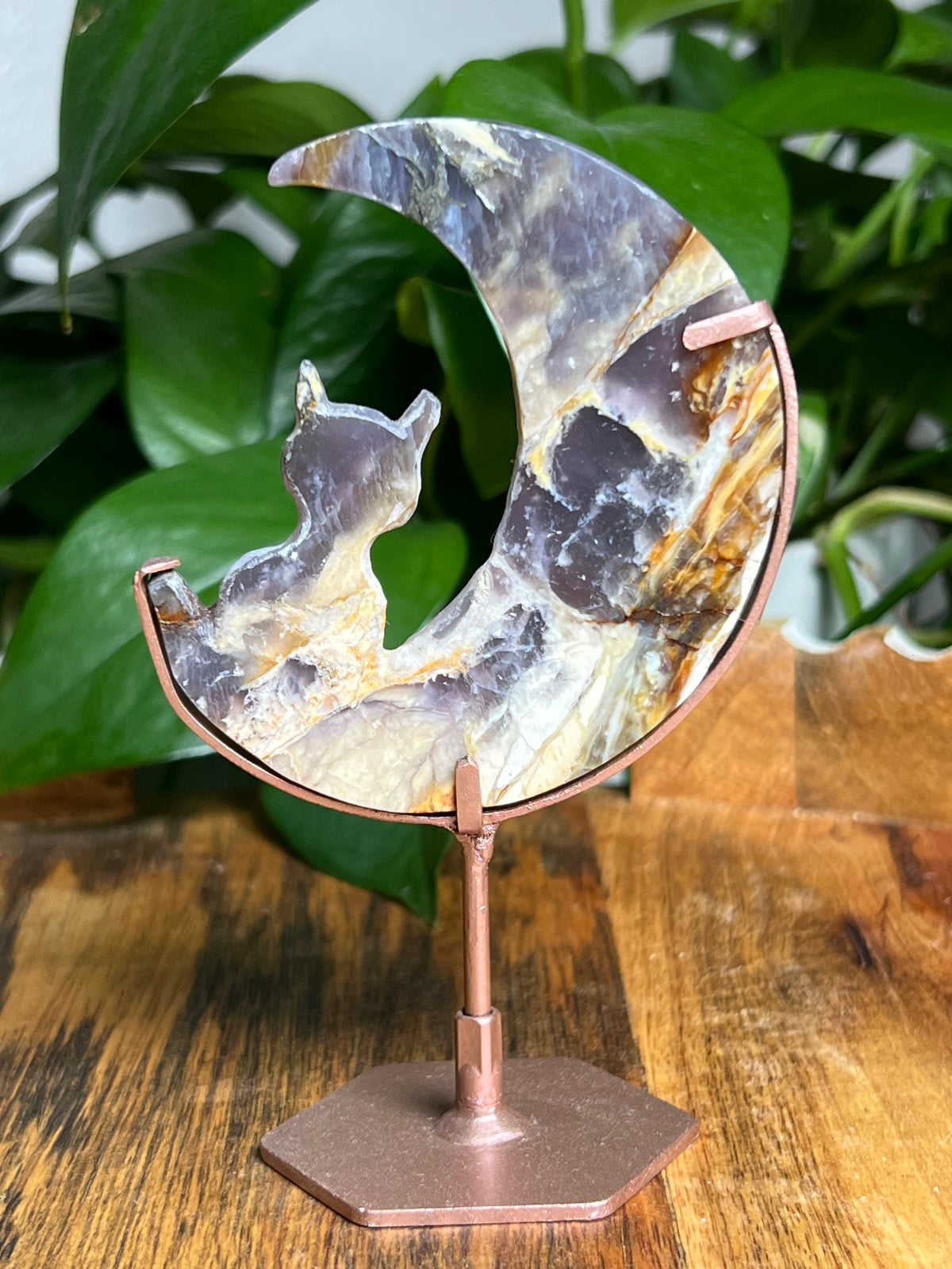 Purple Chalcedony Cat Moon: PK